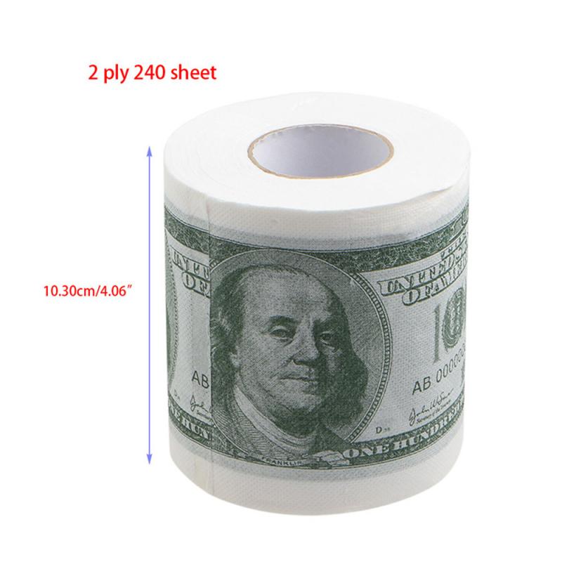 Novelty Gift Fun Number Sudoku Soft Toilet Paper Tissue Bathroom Clean Supplies One Hundred Dollar Bill Toilet Paper Roll Papers