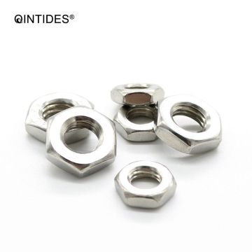 QINTIDES M2.5 - M14 Hexagon thin nuts 304 stainless steel hexagonal thin nut Flat nut and tight nut M3 M4 M5 M6 M8 M10 M12