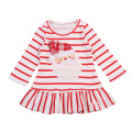 Citgeett Autumn New Baby Girls Christmas Santa Claus Little Girls Cute Casual Xmas Striped Dress Clothes 0-5Y