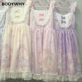 Women Girls Lace Dress Lolita Sleeveless Strappy Ruffles Kawaii Sweet Dresses Lolita Dress Lolita Shirt