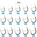 10 pcs Fishing Hooks Fishhooks Fishing Accessories Supplies Lures Carp Fishing Tackle Barbed Colored Tungsten Alloy 15 Sizes