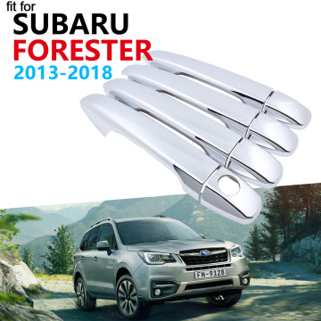 Luxurious Chrome Door Handle Cover Trim Set for Subaru Forester 2013 2014 2015 2016 2017 2018 SJ Accessories Car Stickers