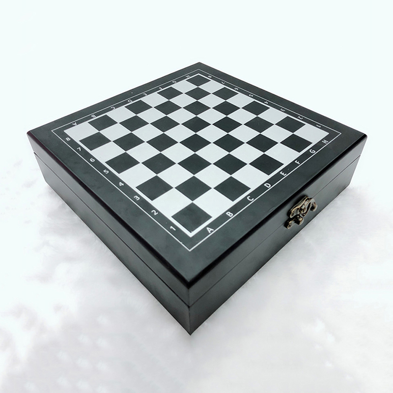 2 Styles Magnetic Wooden Folding Chess Set Felted Game Board Interior 24cm*24cm Storage Adult Kids Gift Family Game Chess Board