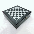 2 Styles Magnetic Wooden Folding Chess Set Felted Game Board Interior 24cm*24cm Storage Adult Kids Gift Family Game Chess Board