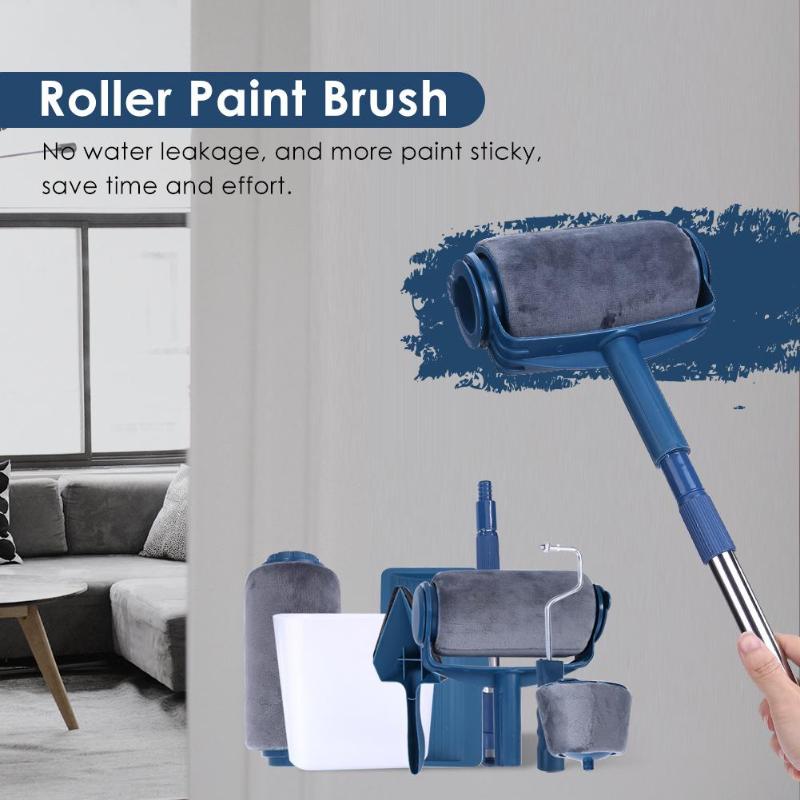 6/7pcs Paint Roller Brush Paint Runner Pro Roller DIY Wall Painting Brushes Set Wall Handle Use Wall Decorative Brushes Sets new