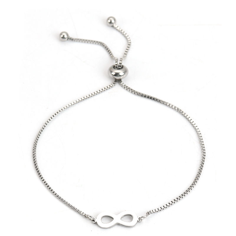 Fashion Stainless Steel Adjustable Slider/ Slide Bolo Bracelets Multi-shapes Trendy Jewelry Gift 26.5 - 25.5cm Long, 1 PC