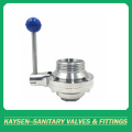 DIN Hygienic Butterfly-type Ball Valve Male Connection
