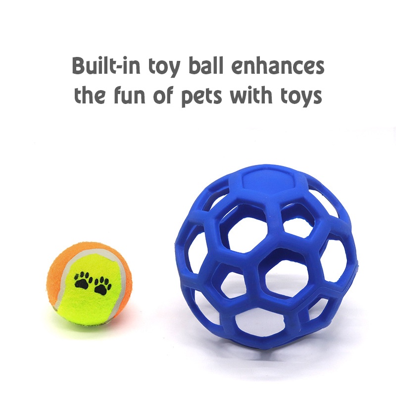 Miflame Rubber Pet Accessories For Large Dog Puzzle Hollow Ball Dog Toys Bite Resistant Labrador Toys Stretch Pet Ball Training