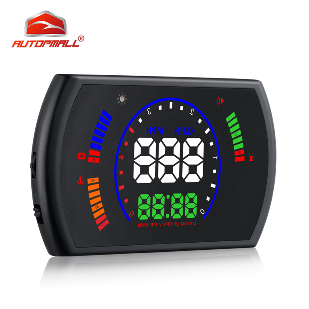 5.8'' OBD2 Car HUD Head Up Display Big Screen Automobile Trip On-board Computer OBDII Projector Fuel Consumption Car HUD Display