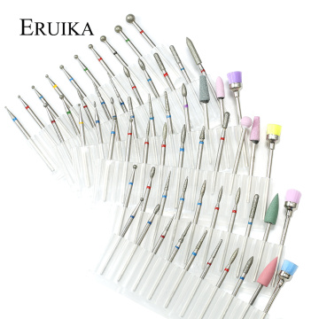 10PCS Diamond Nail Drill Bit Set Electric Rotary Burr Milling Cutter Cuticle Clean for Manicure Nail Files Gel Remove Tools