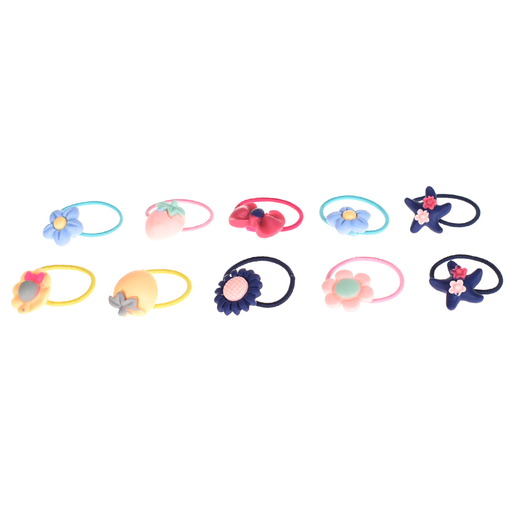 10PCS/Lot Baby Girls Colorful Mini Ring Elastic Hair Bands Tie Gum For Hair Ponytail Holder Rubber Bands Kids Hair Accessories