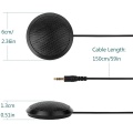 Conference Microphone 3.5mm Omnidirectional Condenser Stereo Mic Surface Mounted for Teleconferencing Laptop Computer Desktop