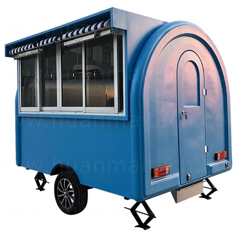 Blue Food Truck Concession Food Trailer