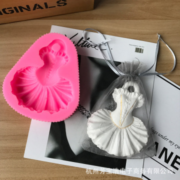 CHUANGGE Candle DIY Ballet Skirt Silicone Mold on-board Solid Expansion Sweet Girl Stone Heart Wax Brand Silicone Mold