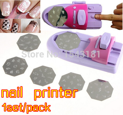 Hot Sale Nail Art Pinter DIY Printing Manicure Machine Nail Drill Nail Printer Stamping Nail Drill Tool with 6 Metal Pattern