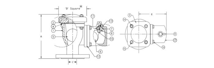 combined valve drawing