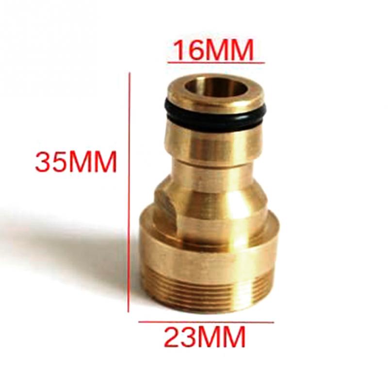 23MM New Hot Solid Brass Threaded Hose Water tube Connector Tube Tap Snap Adaptor Fitting Garden Outdoor For washing machine