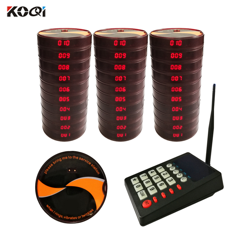 Ycall Wireless Calling System Restaurant Pager 30 Coaster Pager 1 Transmitter Call System Restaurant Equipment K-999+K-14