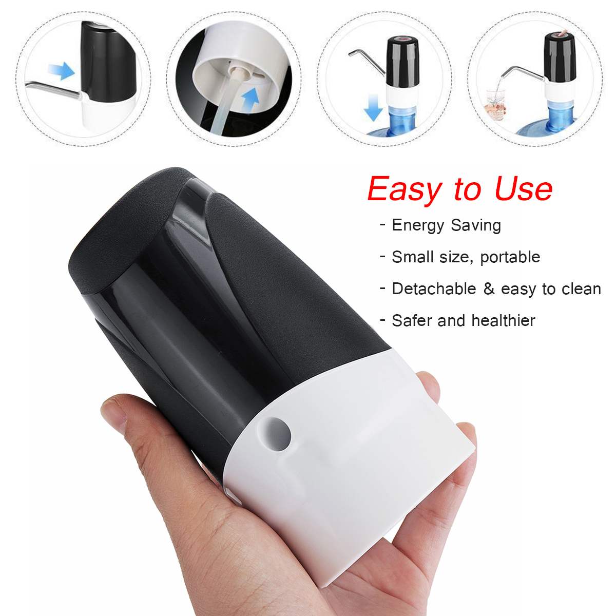 Automatic Electric Water Pump Dispenser Portable Drinking Bottle Switch USB Charging Single Cooling Type Water Dispensers