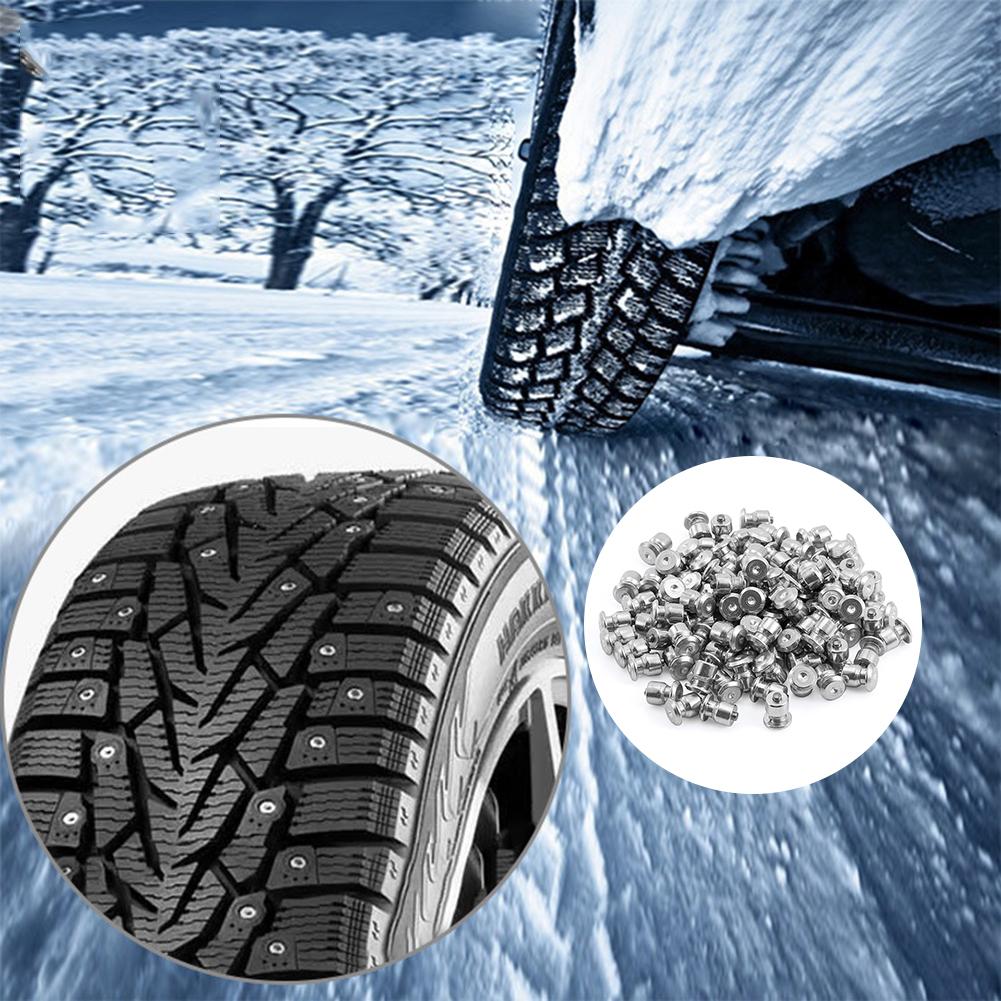 100PCS Winter Wheel Lugs Car Tires Studs Screw Anti-Slip Snow Tire Wheel Spikes Hard Alloy Studs 8x10mm For Car Motorcycle