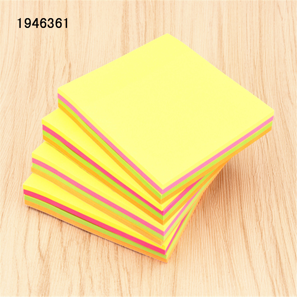 80 page Fluorescence 4 colour Self Adhesive Memo Pad Sticky Notes Bookmark Point It Marker Sticker Paper Office School Supplies