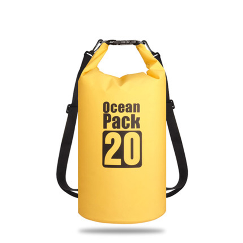 5L/10L/15L/20L/30L Outdoor swimming Waterproof Bag Pack PVC tarpaulin Camping Rafting Storage Dry Bag with Adjustable Strap Hook