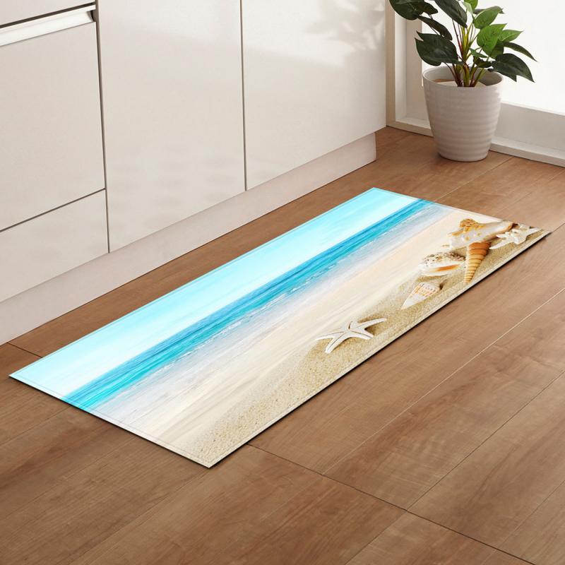 3D Sea Beach Area Rug For Living Room Bedroom Carpets Bedside Rugs Anti-slip Carpets For Children Kitchen Mats Kids Rug