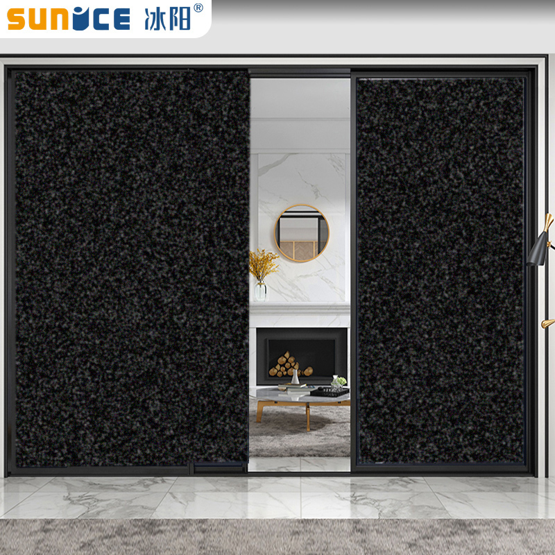 Sunice 1.22x0.5m Black Great Privacy protection window tint film frosted static cling home office building glass sticker