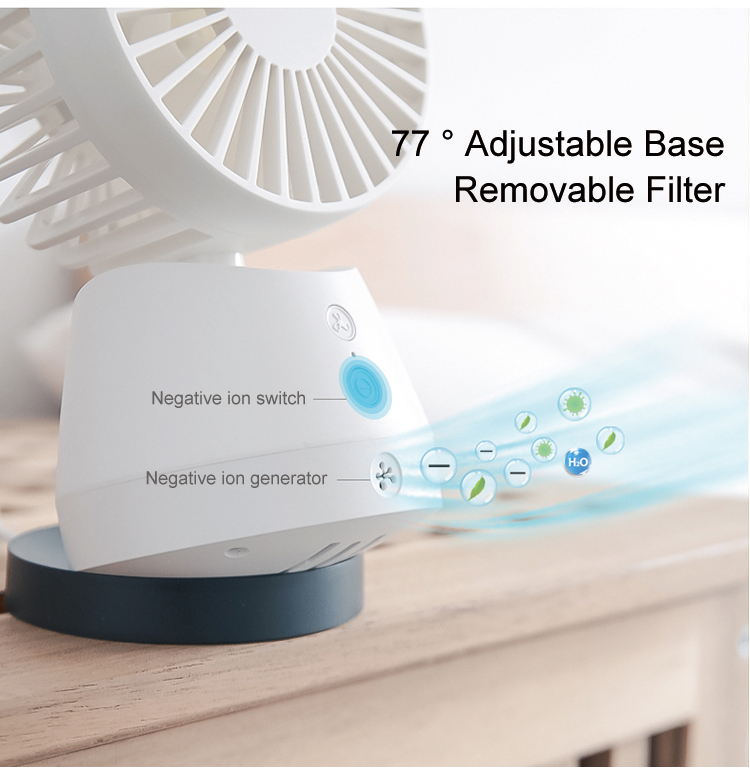 Ionic air purifier Cooling Fan true hepa filter