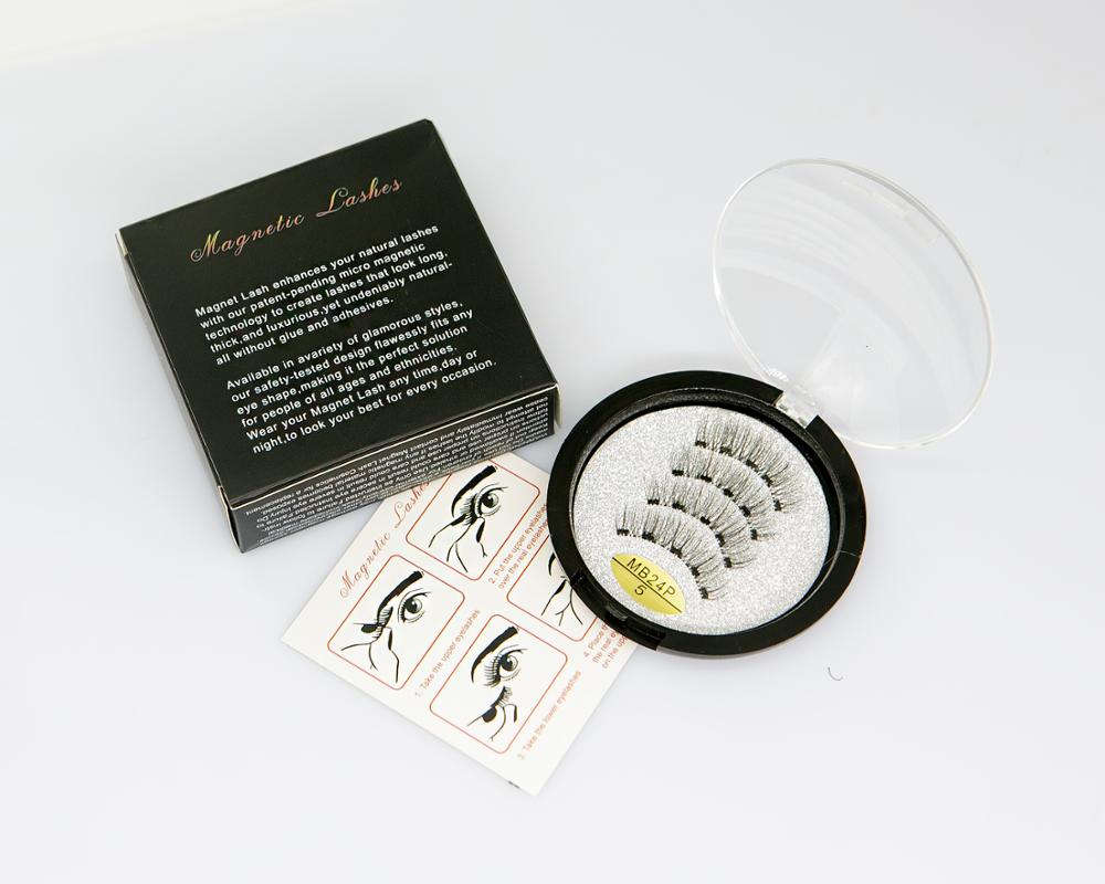 LEKOFO 2020 Magnetic Eyelashes Lot with 5 Magnet Mink Eyelashe Reusable 3D False Eye lashes Makeup faux cils magnetique Tweezers