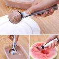 1PC Stainless Steel Ice Cream Spoon Ice Ball Maker Hockey Machine Frozen Yogurt Fruit Watermelon Digging Polished Cake Spoon