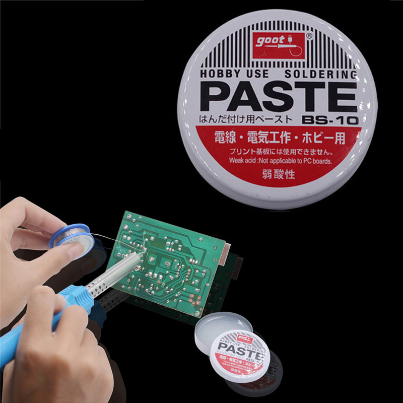 2Pcs 10g Silver Weak Acid Soldering Solder Paste Solder Flux Grease Paste BS-10 4.5cm Semi Solid