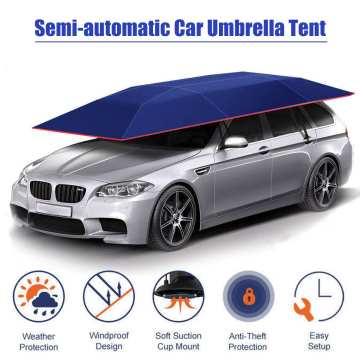 4.2x2.1M Portable Outdoor Car Tent Umbrella Roof Cover UV Protection Kits Car Cover Umbrella Sun Shade