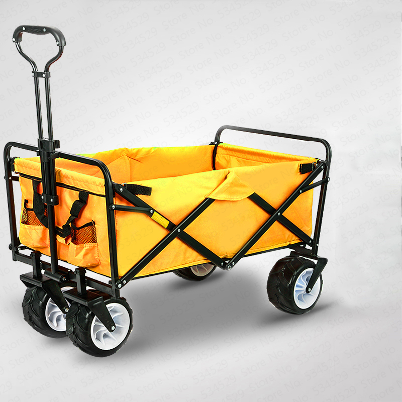 5%Wheel Heavy Duty Folding Bag Garden Trolley Cart Bag Wagon Hand Pull Wheelbarrow Camp Only Bag Cart