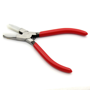 Carbon Steel Jewelry Pliers Flat Nose with Snipe Covers 14x10x1cm DIY Beading Hand Tools Handcraft Beadwork Repair