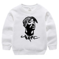 New Kpop Tupac Print Tops Kids Baby Boys Girls Hoodies Sweatshirts Hip Hop Hoodie Girls Streetwear Casual Cotton Tops Sweatshirt