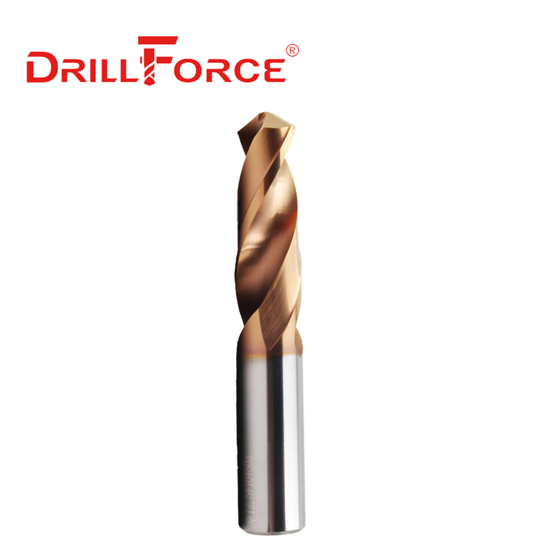 Drillforce 1PC Dia. 1.0-9.0mm HRC55 Solid Carbide Drill Bits Twist Drill Bit For Hard Alloy Machinery CNC Tool Stainless Steel