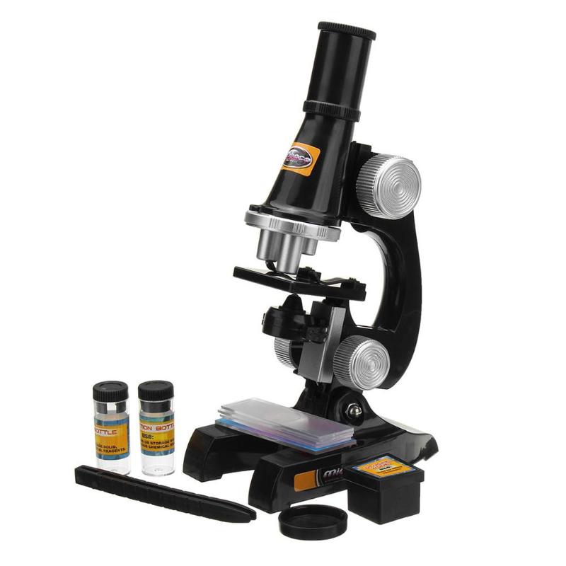Microscope Kit Lab Led 100X/200X/450X Homeschool Science Educational Toy Gift Refined Biological Microscope For Kid Child