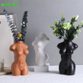 Hot Sale Nordic Abstract Female Body Art Design Sculpture Vase Home Decoration Ceramic Planter Flower Pot Basket Ornaments