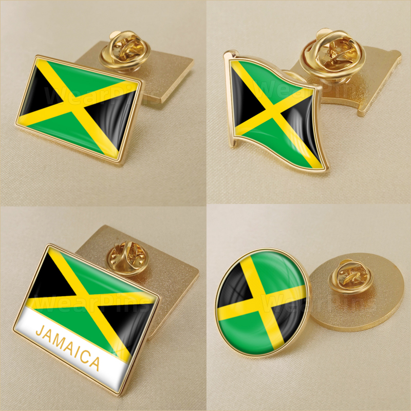 Coat of Arms of Jamaica/Jamaicans Flag National Emblem Brooch/Badges/Lapel Pins