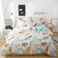 100%Cotton Duvet Cover Soft Easy Care Birds Tree Branches Bedding Twin Full Queen King 2 pillowcase 1Duvet cover 1Bed sheet