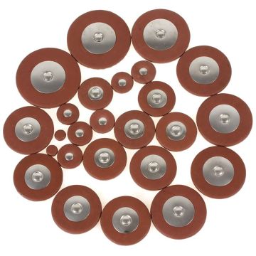 25 pcs Professional Leather Tenor Saxophone Pads Orange Sax Pads Replacement Woodwind Musical Instruments Parts & Accessories