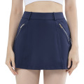 2 Side Zipper Pockets Women Golf Skirts