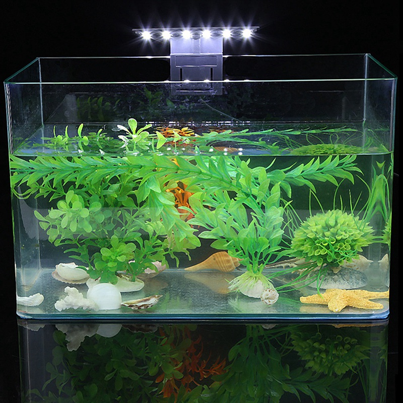 EU Plug Aquarium Led Lighting 220V Waterproof Clip-on Lamp 5W LED Aquarium Light Plants Grow White Color Lighting