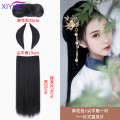 XIYUE Chinese Traditional Retro Black Hair Chignon Synthetic Fake Hanfu Hair Bun Pad High Ancient Princess TV Cosplay Wig