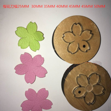 Japan Steel Blade DIY leather craft flower five petal gap sakura design multi size wooden die mould hand punch tool template