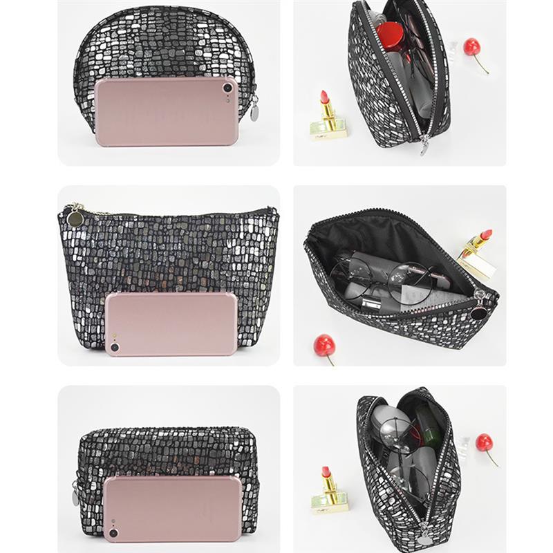 Fashion Women Handbags Makeup Bag Fashion Glitter Sequin Makeup Pouch Party Clutch Purse Toiletry Bag Travel Cosmetic Bag