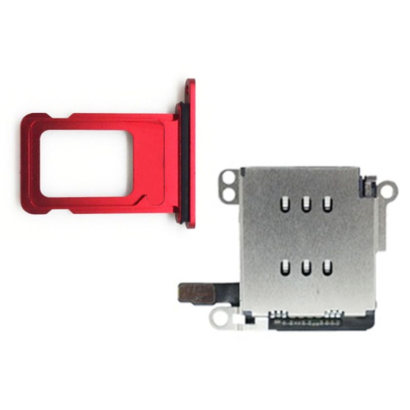 1Set Dual Sim Card Reader Connector Flex Cable with Card Tray Slot Holder Open Ejector Pin for iPhone XR
