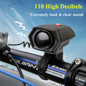 Bicycle Electronic Bell Bike Horn Ultra-loud Cycling Horns Handlebar Ring Bell Bike Siren for Bicycle MTB Air Alarm Horn Safety