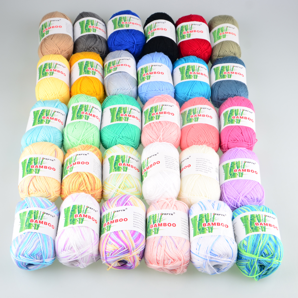 TPRPYN 1Pc=50g Crochet Bamboo Cotton Hand Knit Yarn for knitting wool threads line to knit knitted yarn for handmade worsted
